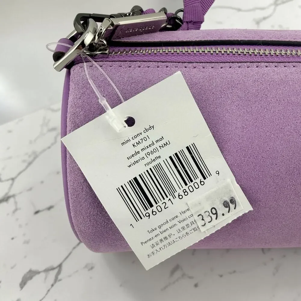 NWT Kate Spade Roulette Suede Mini Convertible Crossbody Bag Wisteria KM701
